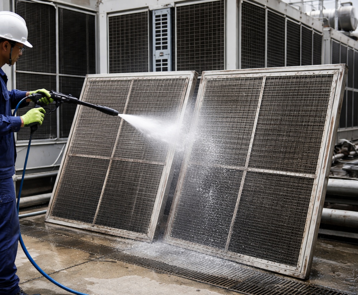 Chiller filters cleaning Chiller filters cleaning