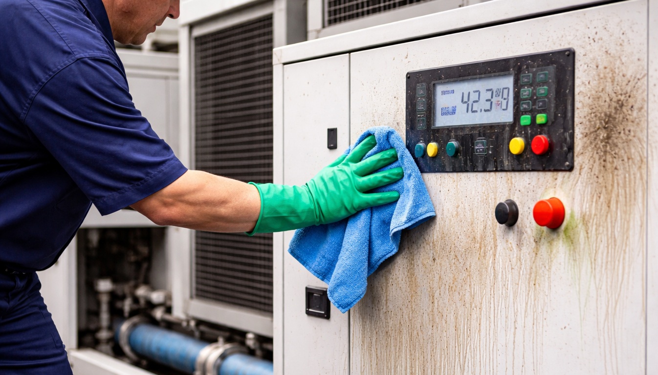 Chiller panel cleaning Chiller panel cleaning